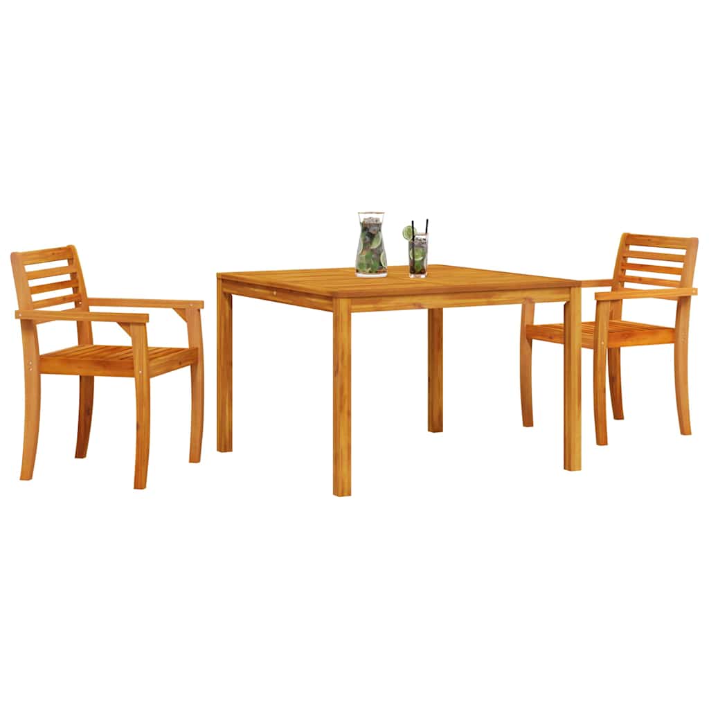 vidaXL Garden Dining Set 3 pcs Brown Solid Acacia Wood 3