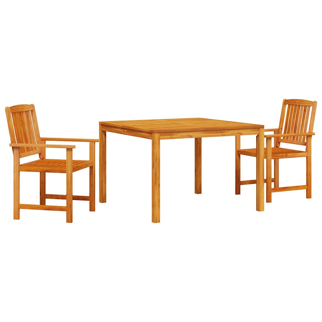vidaXL Garden Dining Set 3 pcs Brown Solid Acacia Wood 2
