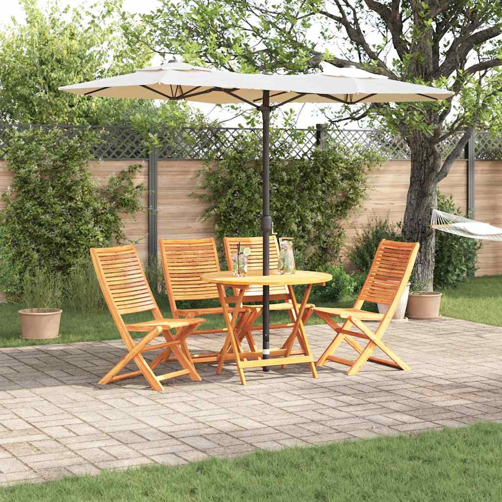 vidaXL Garden Dining Set 5 pcs Brown Solid Acacia Wood 1