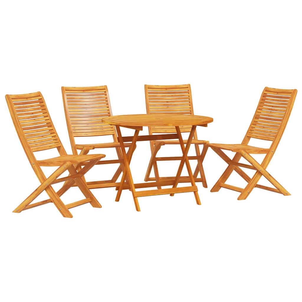 vidaXL Garden Dining Set 5 pcs Brown Solid Acacia Wood 2