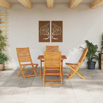 vidaXL Garden Dining Set 5 pcs Brown Solid Acacia Wood 4