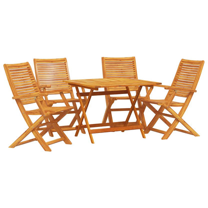 vidaXL Garden Dining Set 5 pcs Brown Solid Acacia Wood 2
