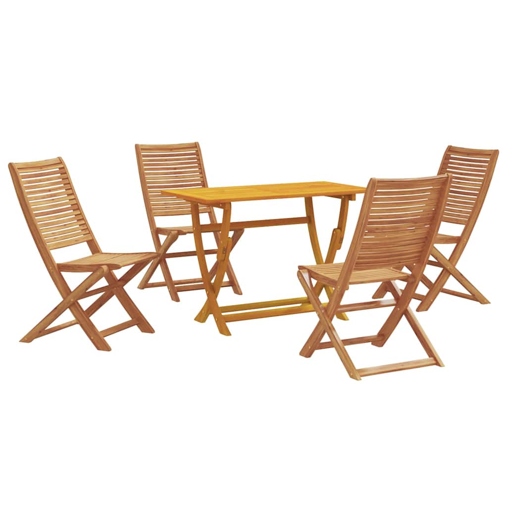 vidaXL Garden Dining Set 5 pcs Brown Solid Acacia Wood 2