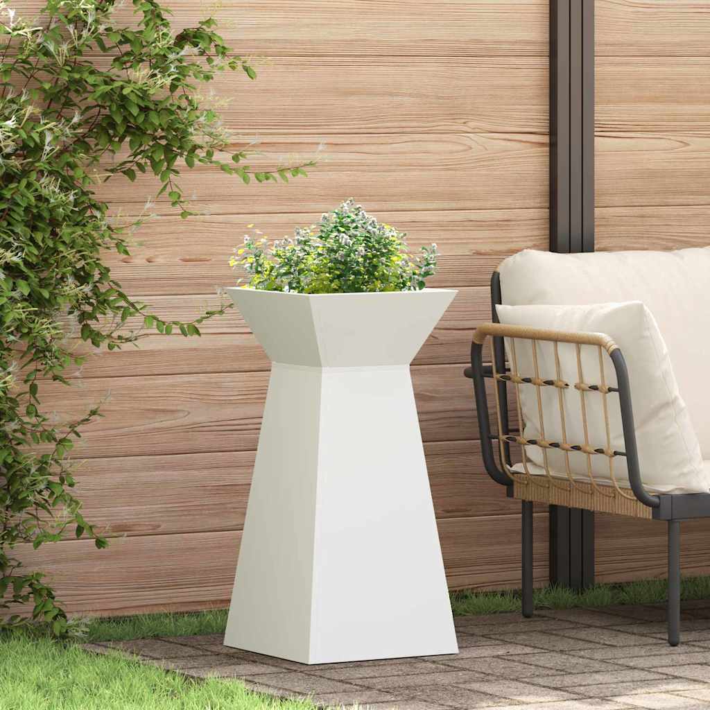 Pillar Planter 35 x 35 x 73 cm Cold-rolled Steel White 1