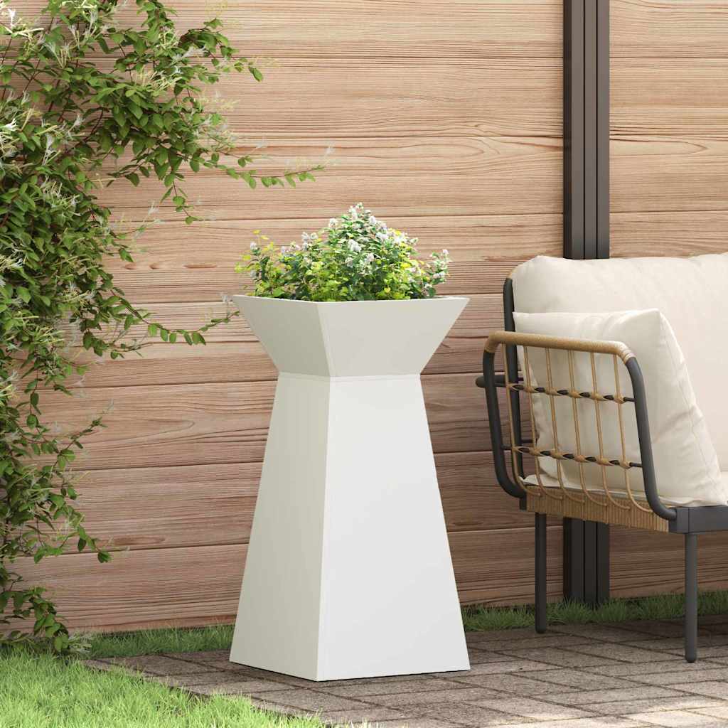 Pillar Planter 35 x 35 x 73 cm Cold-rolled Steel White 2