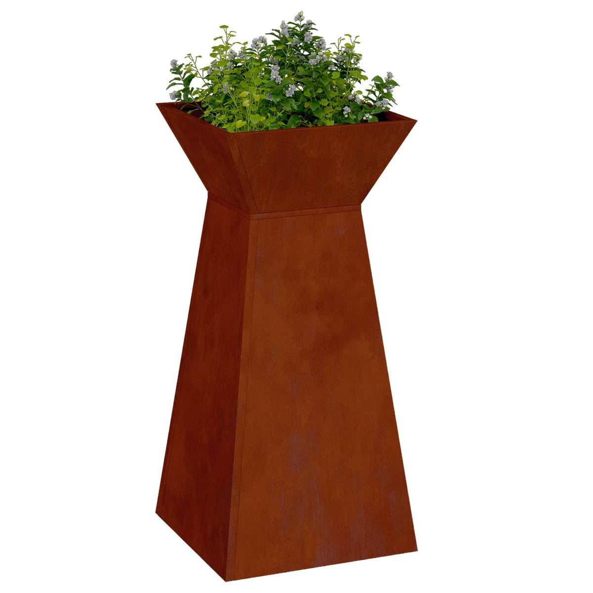 Pillar Planter 35 x 35 x 73 cm Cold-rolled Steel Weathering steel 1