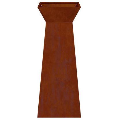 Pillar Planter 40 x 40 x 100 cm Cold-rolled Steel Weathering steel 1