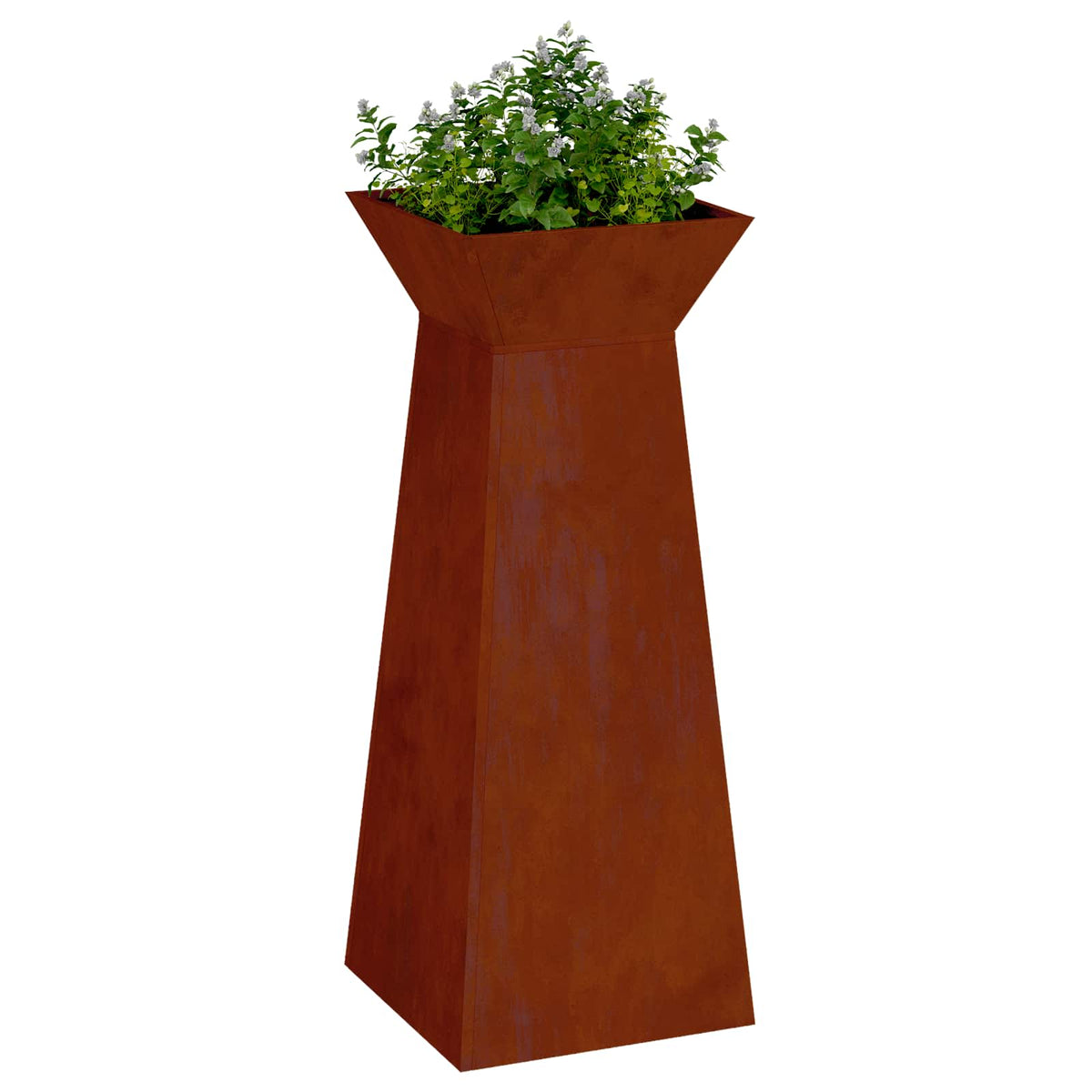 Pillar Planter 40 x 40 x 100 cm Cold-rolled Steel Weathering steel 1