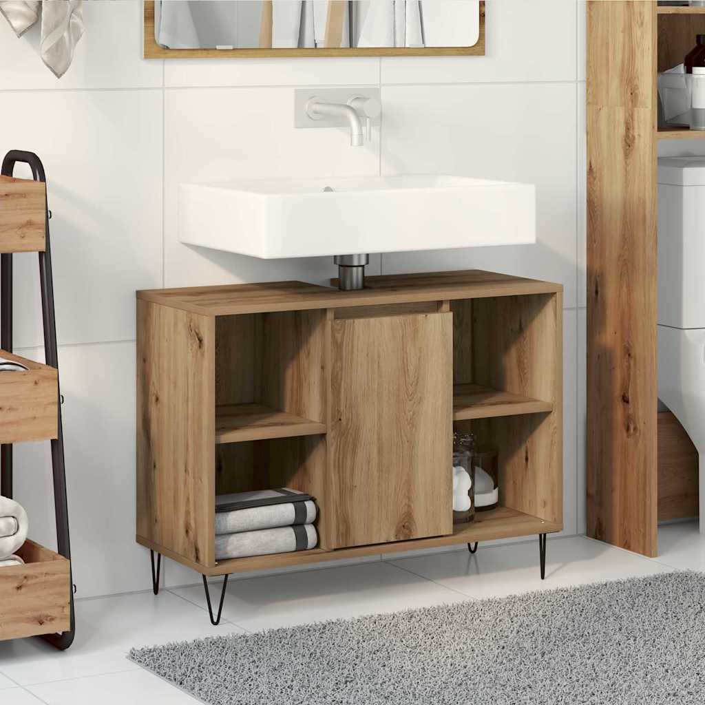 Bathroom Cabinet 80x33x60 cm Engineered Wood Artisan oak