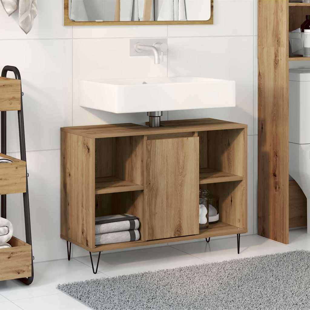 Bathroom Cabinet 80x33x60 cm Engineered Wood Artisan oak