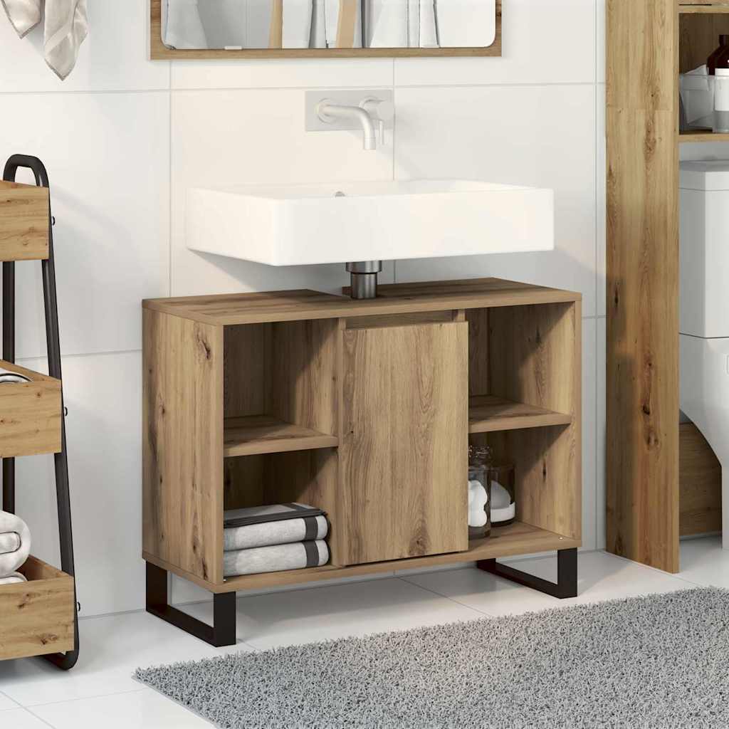 Bathroom Cabinet 80x33x60 cm Engineered Wood Artisan oak
