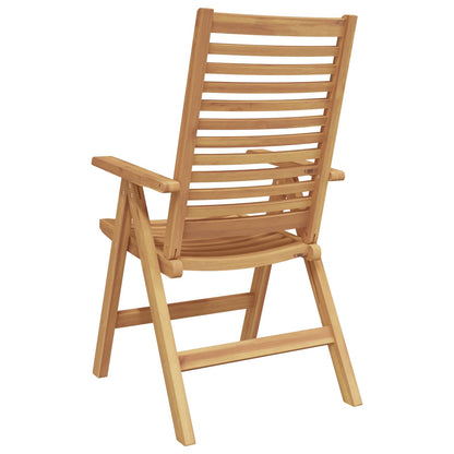 vidaXL Chair 4 pcs Brown Solid Teak Wood Convertible 5