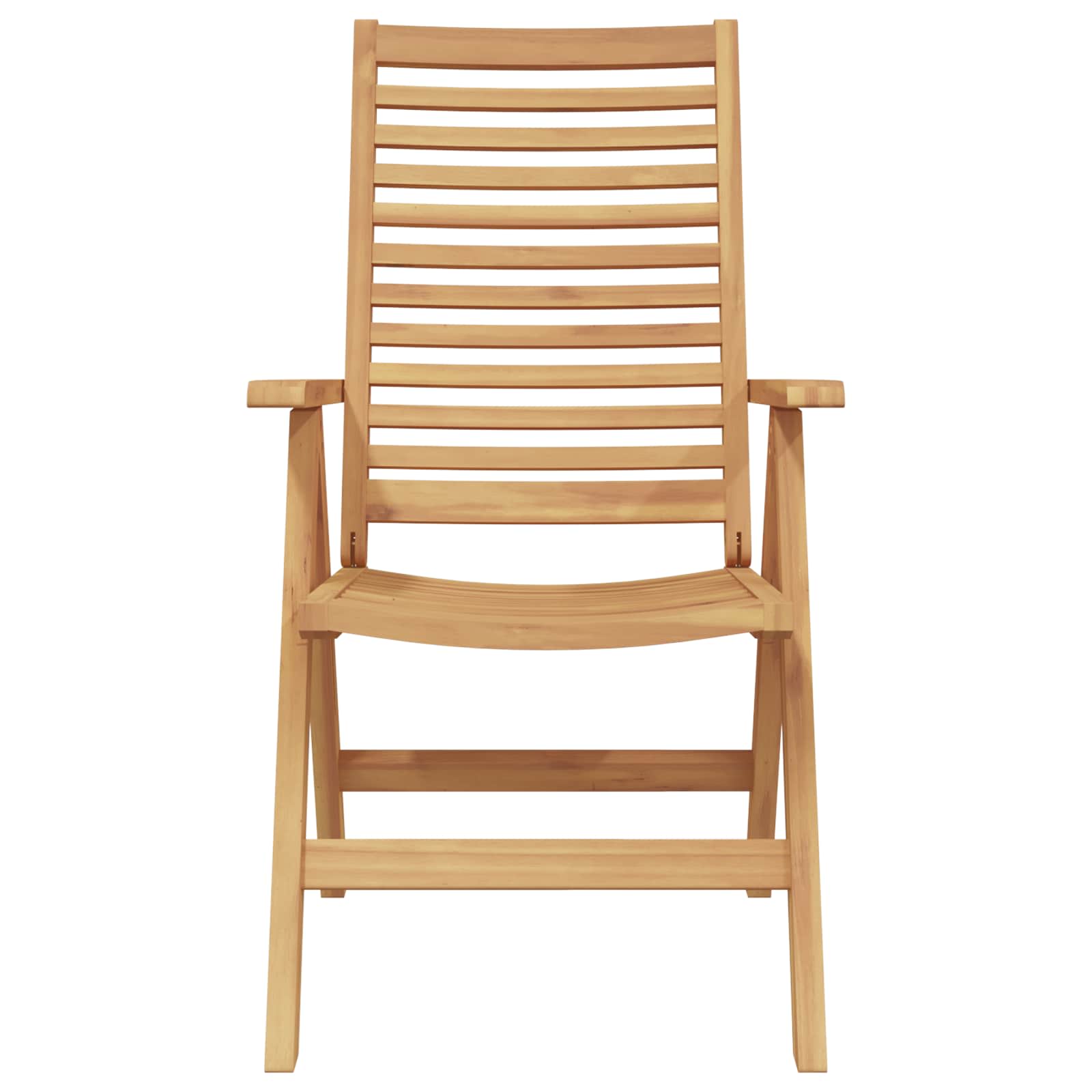 vidaXL Chair 4 pcs Brown Solid Teak Wood Convertible 3