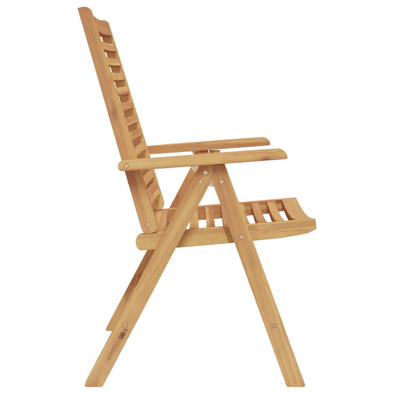 vidaXL Chair 4 pcs Brown Solid Teak Wood Convertible 4