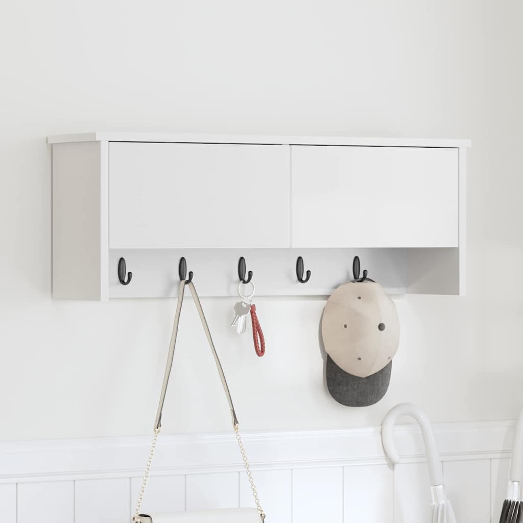 Wall-Mounted Coat Rack Wall-Mounted White