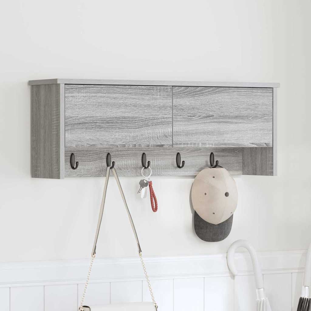 Wall-Mounted Coat Rack Wall-Mounted Grey sonoma
