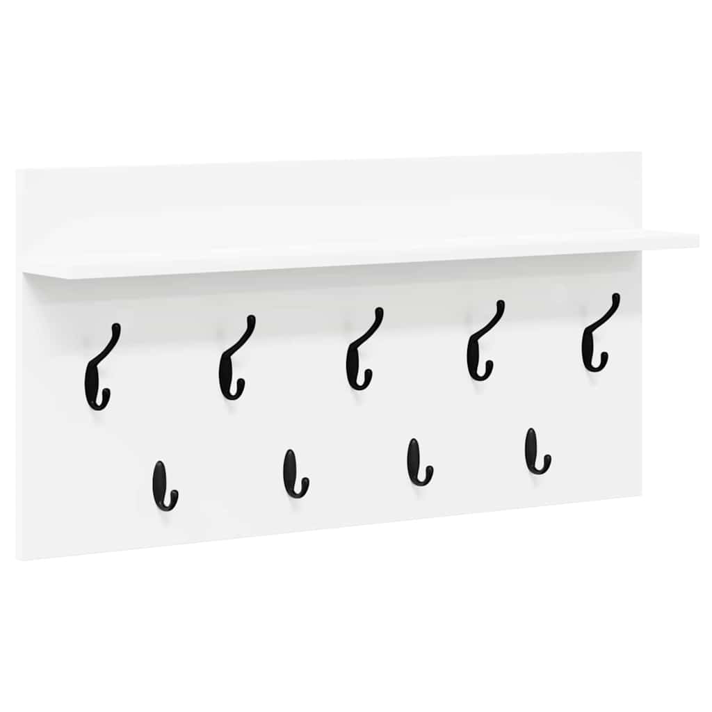 Wall-Mounted Coat Rack Wall-Mounted 80 x 40 x 12 cm White