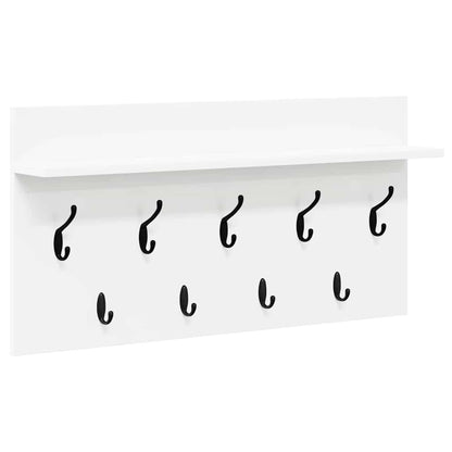 Wall-Mounted Coat Rack Wall-Mounted 80 x 40 x 12 cm White