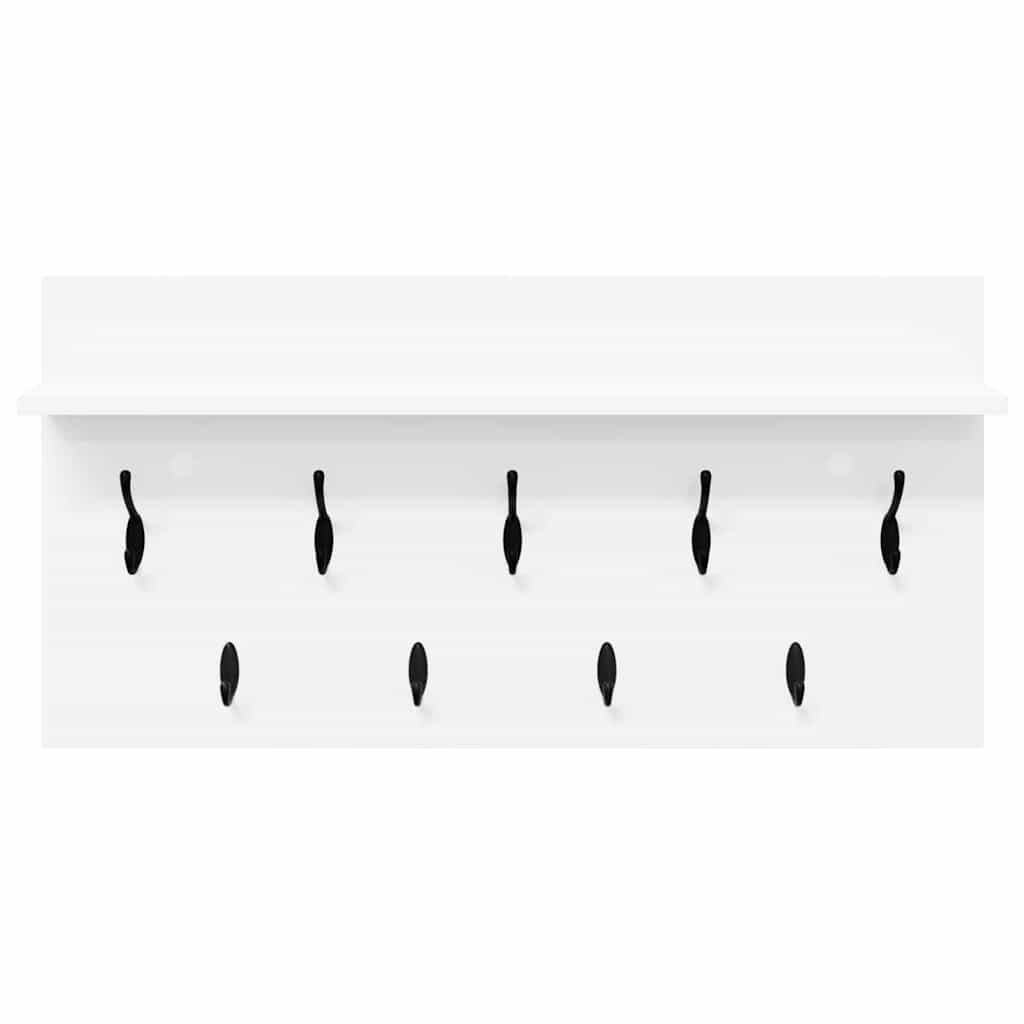 Wall-Mounted Coat Rack Wall-Mounted 80 x 40 x 12 cm White