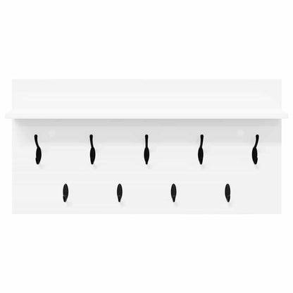 Wall-Mounted Coat Rack Wall-Mounted 80 x 40 x 12 cm White