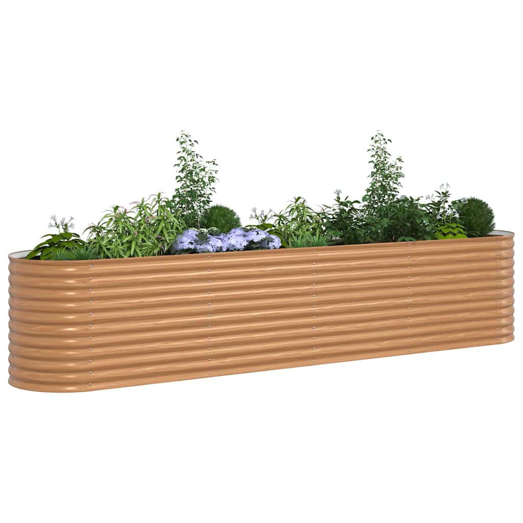 vidaXL Raised Bed Brown 400 x 80 x 81 cm Steel 3