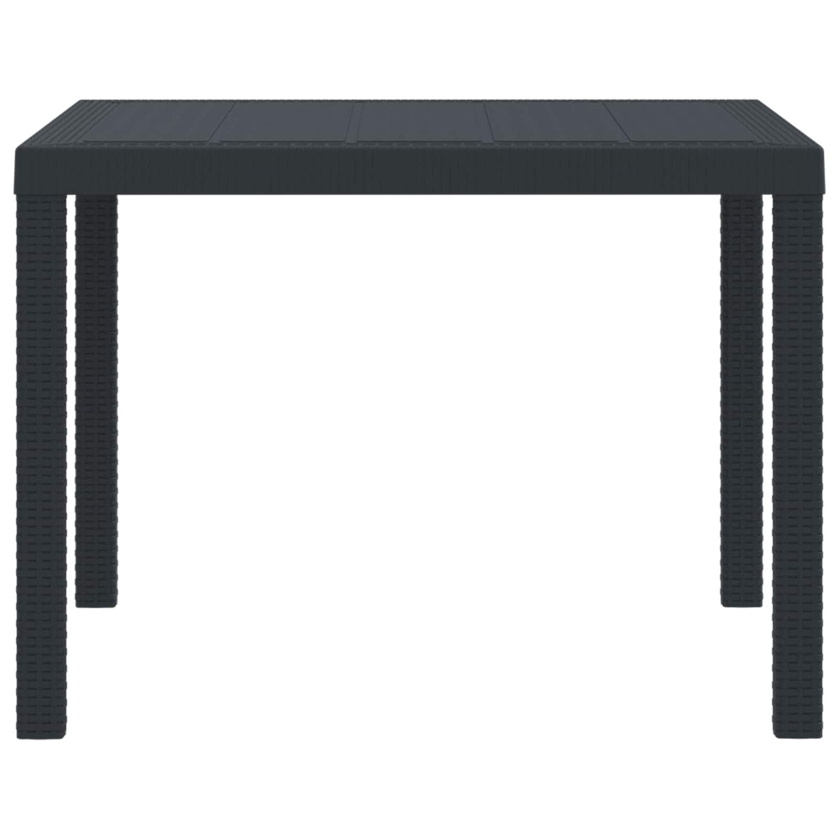 vidaXL Garden Table 250 x 100 x 73 cm Poly Rattan Anthracite