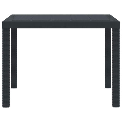 vidaXL Garden Table 250 x 100 x 73 cm Poly Rattan Anthracite