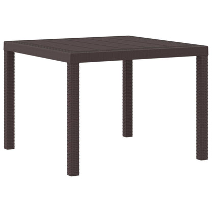 vidaXL Garden Table 250 x 100 x 73 cm Poly Rattan Brown