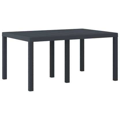 vidaXL Garden Table 250 x 100 x 73 cm Poly Rattan Anthracite
