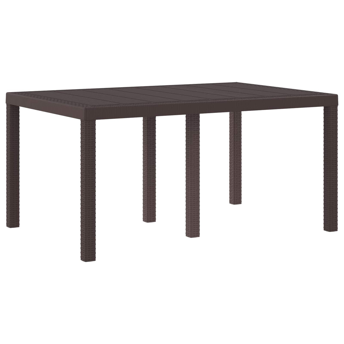 vidaXL Garden Table 250 x 100 x 73 cm Poly Rattan Brown