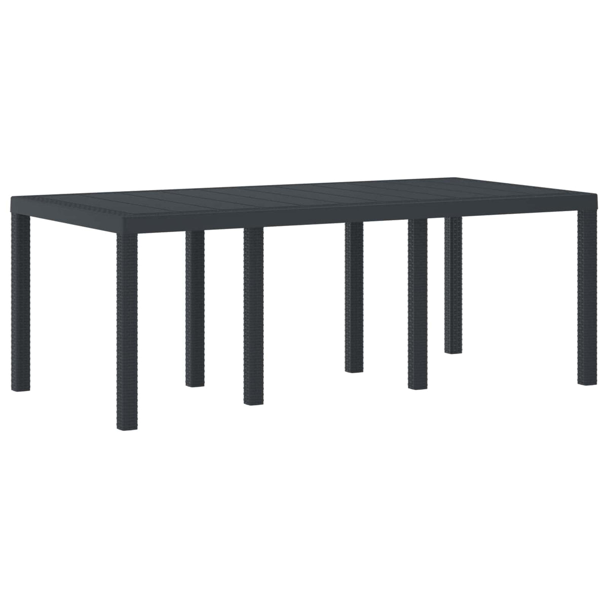 vidaXL Garden Table 250 x 100 x 73 cm Poly Rattan Anthracite