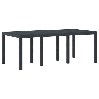 vidaXL Garden Table 250 x 100 x 73 cm Poly Rattan Anthracite
