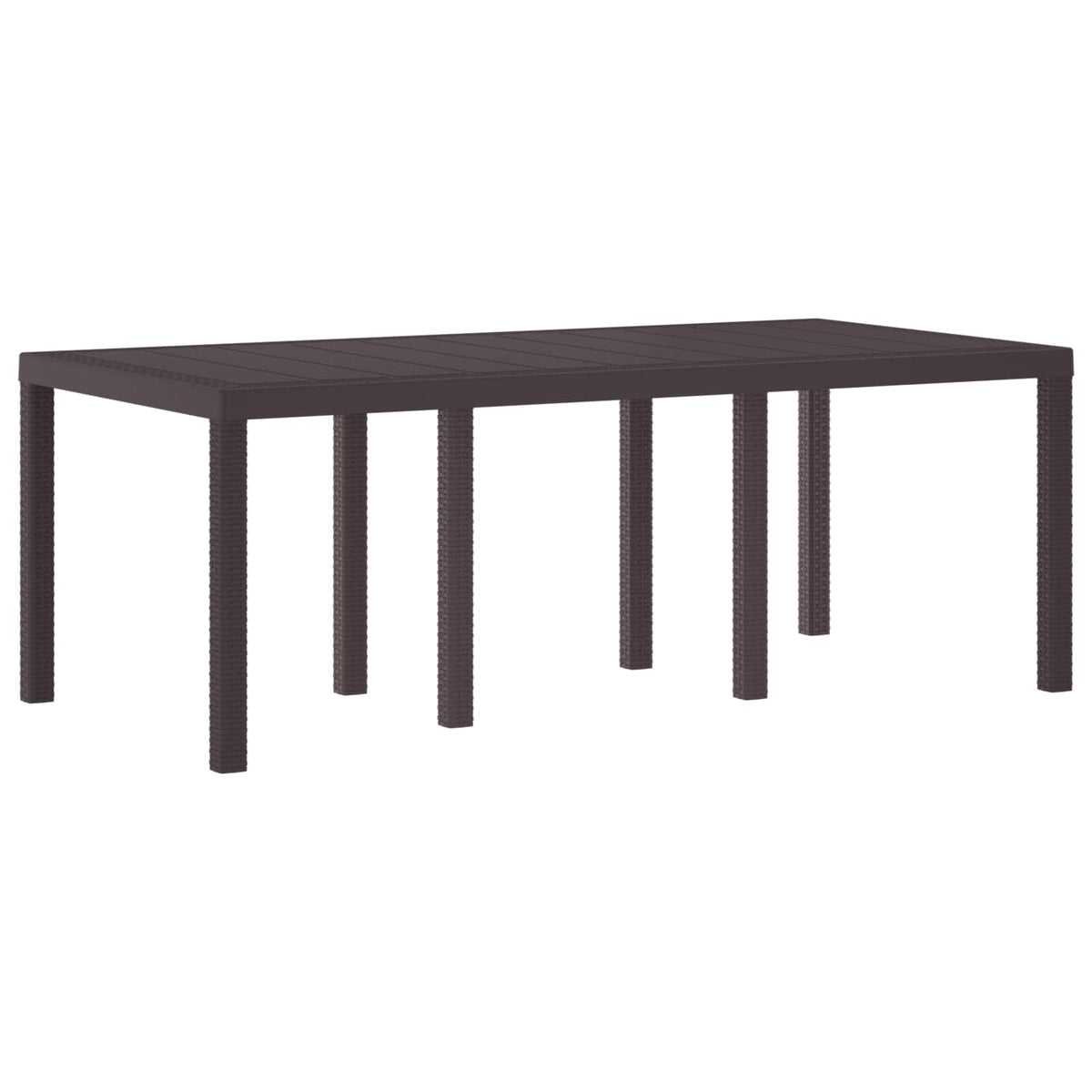 vidaXL Garden Table 250 x 100 x 73 cm Poly Rattan Brown