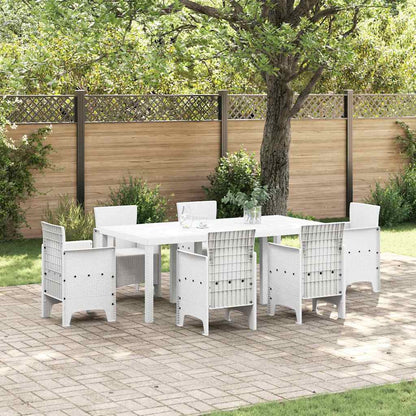 vidaXL Garden Table 250 x 100 x 73 cm Poly Rattan White