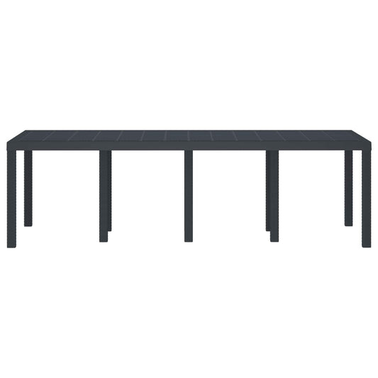 vidaXL Weather-Resistant Garden Table Anthracite 250 x 100 x 73 cm 2