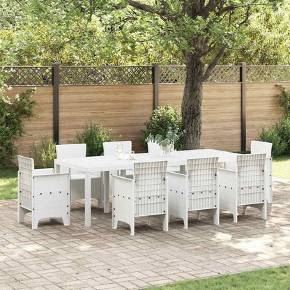 vidaXL Garden Table White 250 x 100 x 73 cm Poly Rattan 1