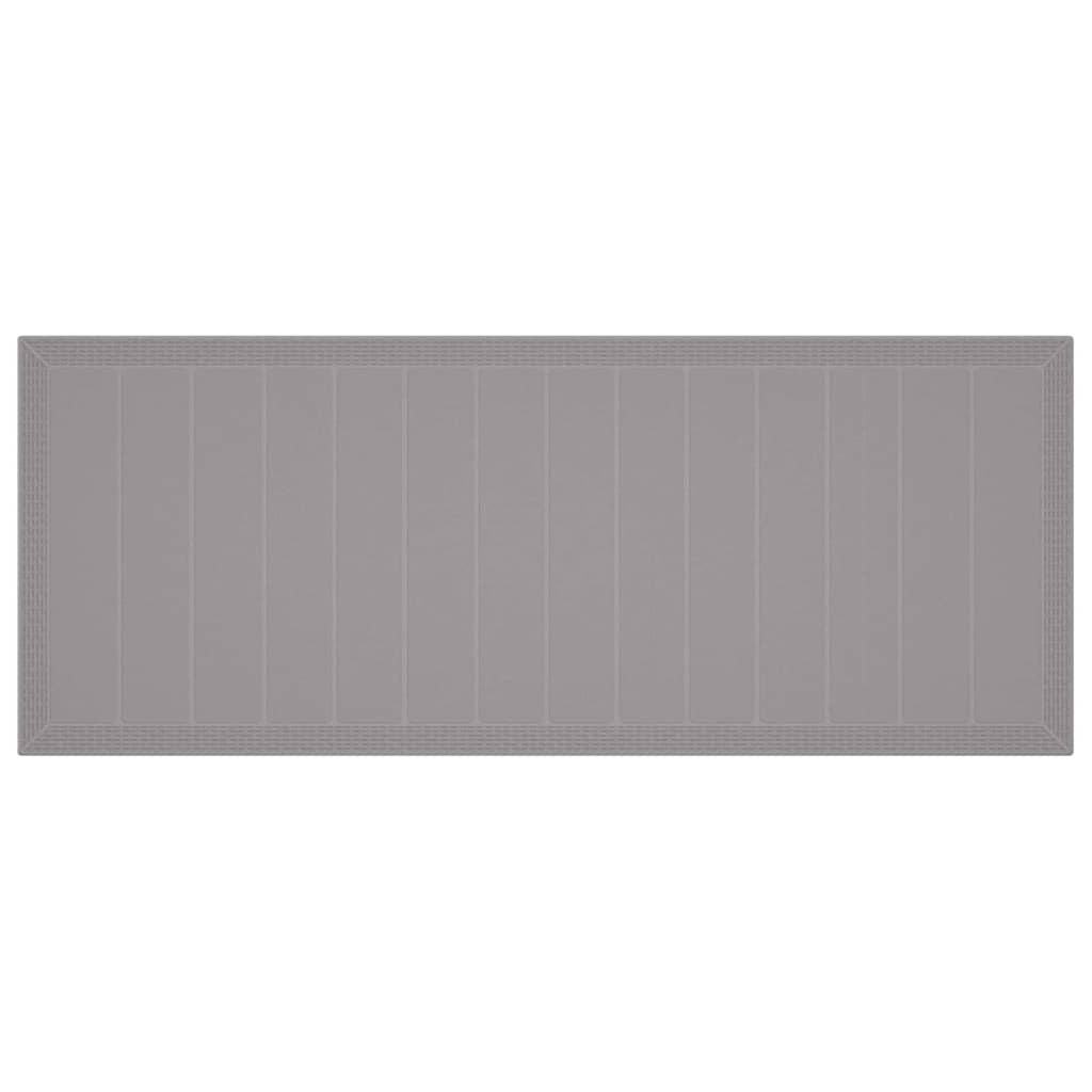 vidaXL Weather-Resistant Garden Table Light Grey 250 x 100 x 73 cm 6