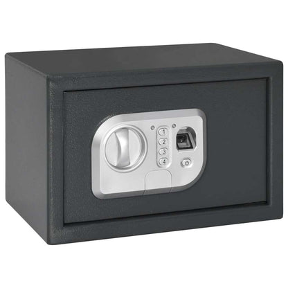 Digital Safe with Fingerprint Dark Grey 20 cm 20 cm 31 cm