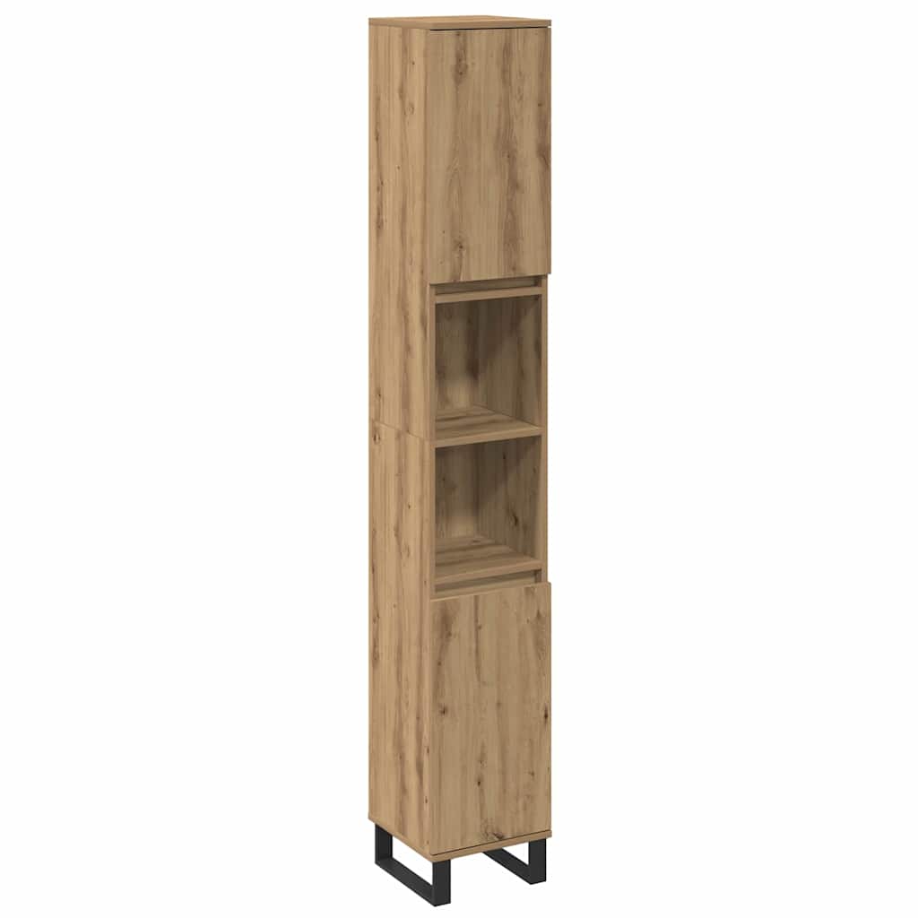 vidaXL Bathroom Furniture Set 3 pcs Brown Engineered Wood 5