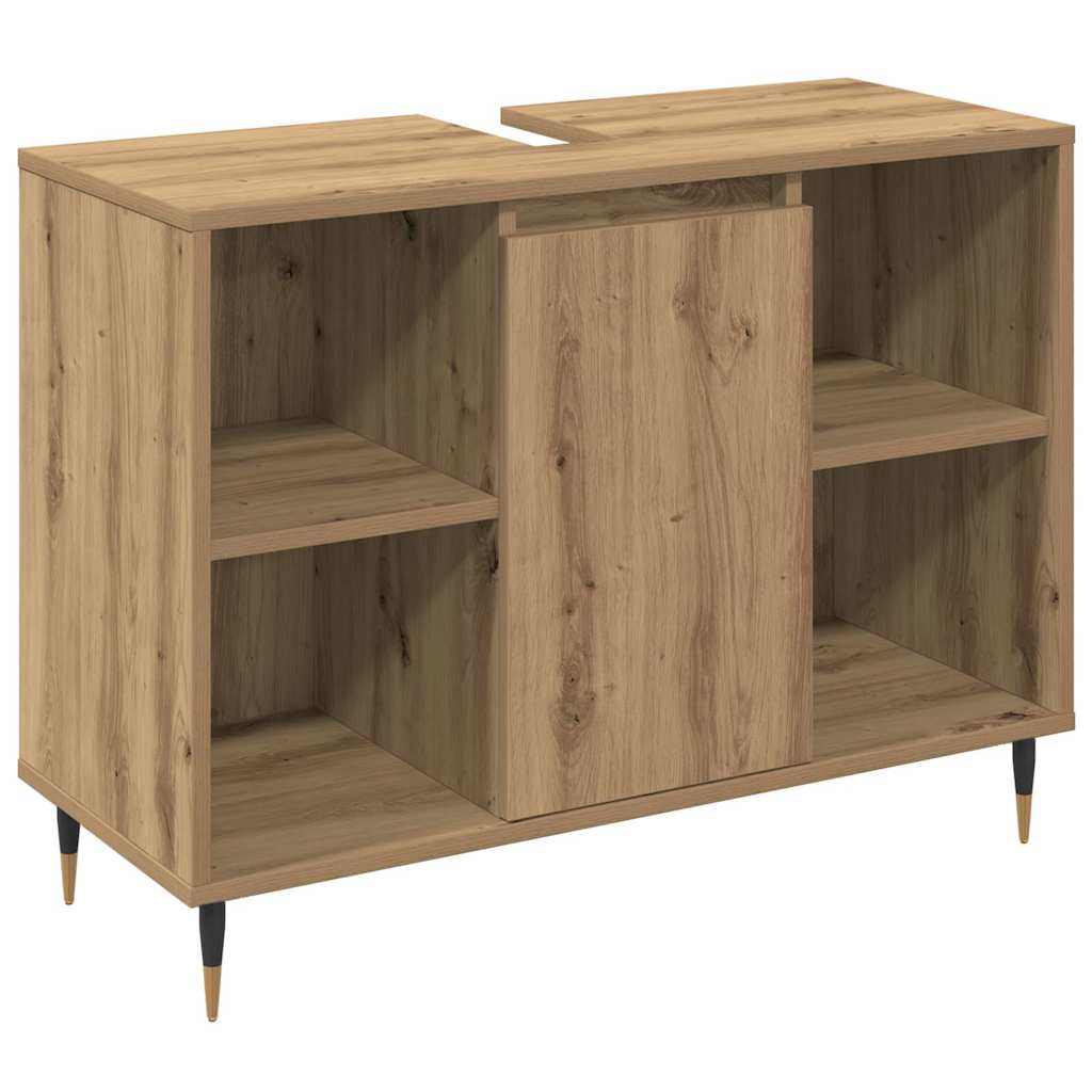 vidaXL Bathroom Furniture Set 3 pcs Artisan Oak Engineered Wood 4