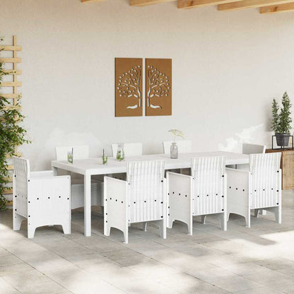 vidaXL Garden Table White 250 x 100 x 73 cm Poly Rattan 3