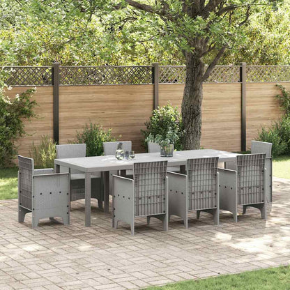 vidaXL Garden Table Light Grey 250 x 100 x 73 cm Poly Rattan 1