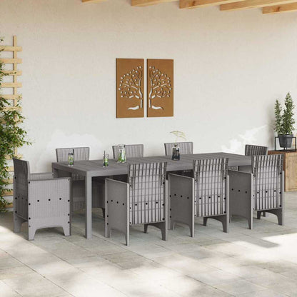 vidaXL Garden Table Light Grey 250 x 100 x 73 cm Poly Rattan 3