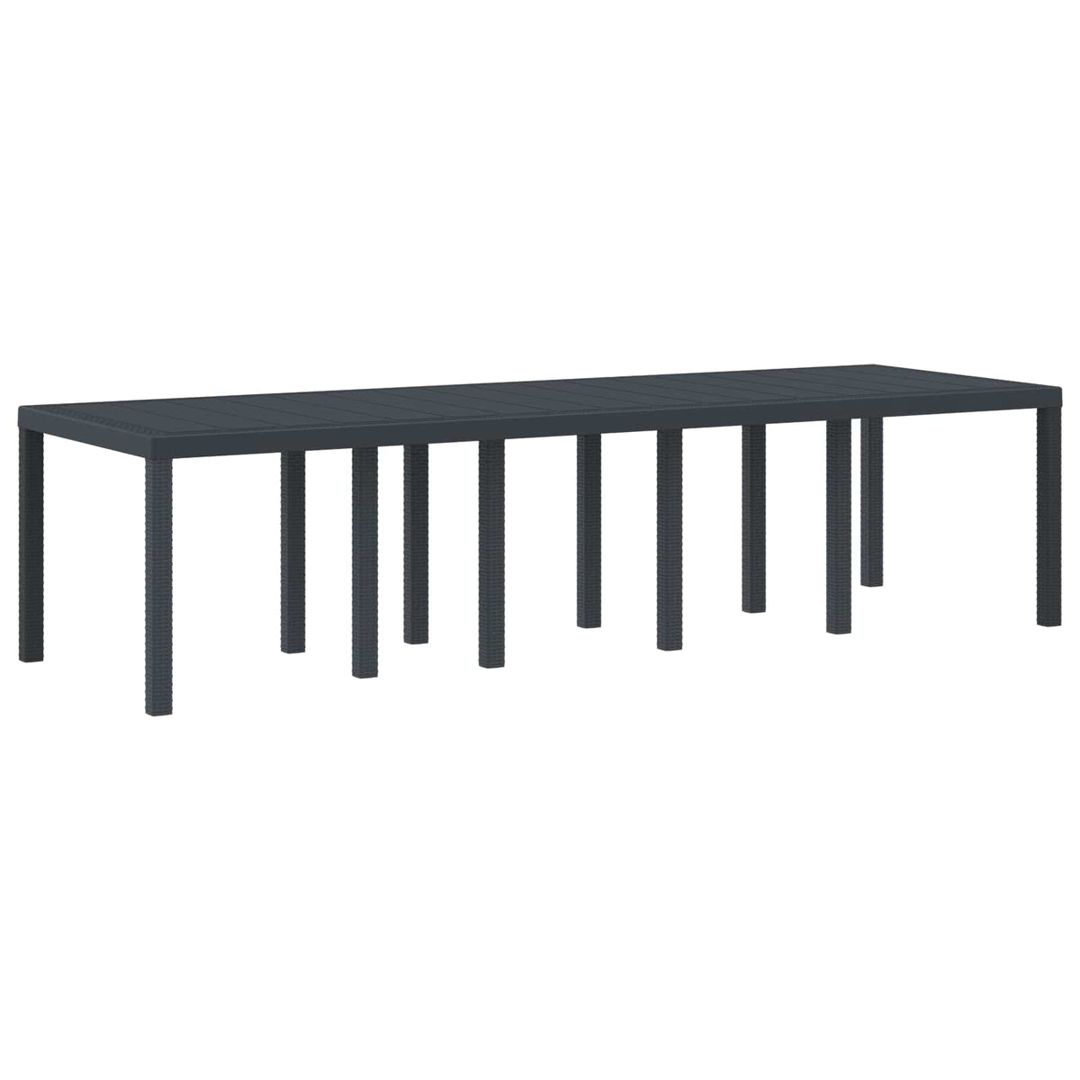vidaXL Garden Table Anthracite 300 x 100 x 73 cm Poly Rattan 1