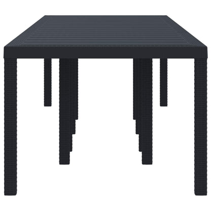 vidaXL Garden Table Anthracite 300 x 100 x 73 cm Poly Rattan 3