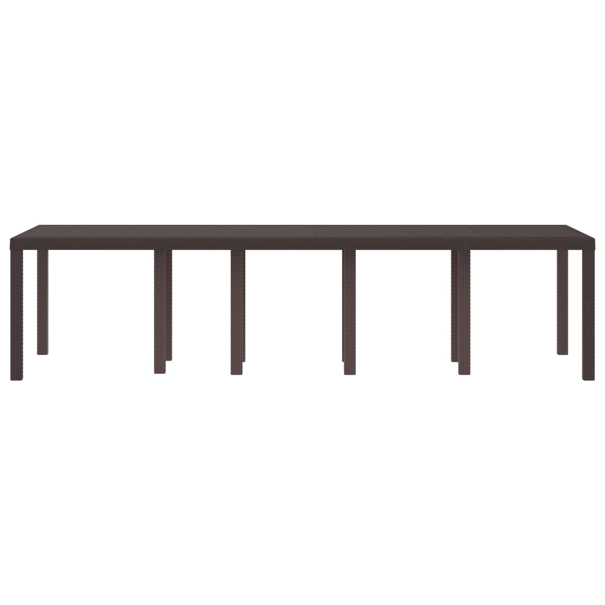 Garden Table 250 x 100 x 73 cm Poly Rattan Brown 3 m (1.5 +1.5 m)