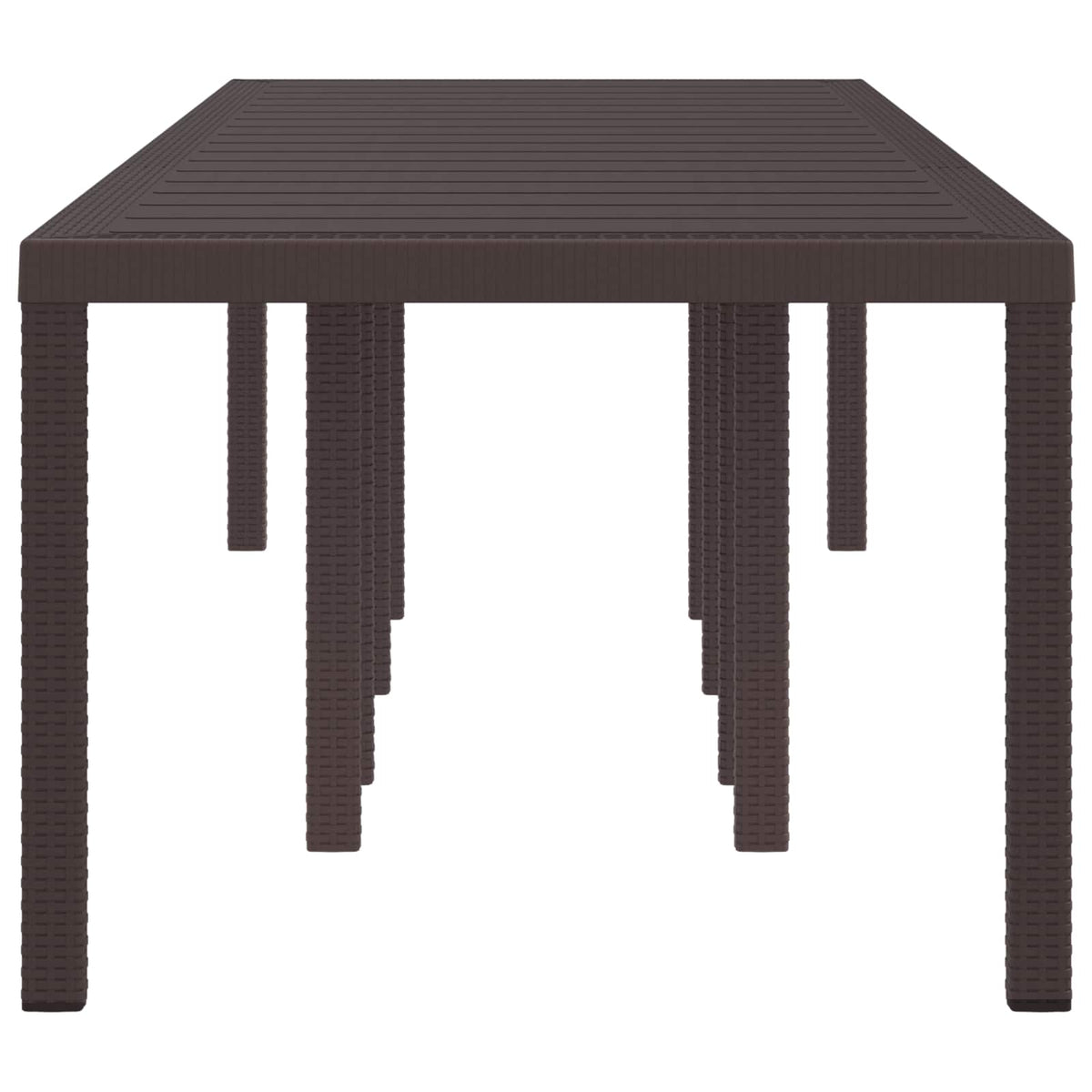 Garden Table 250 x 100 x 73 cm Poly Rattan Brown 3 m (1.5 +1.5 m)