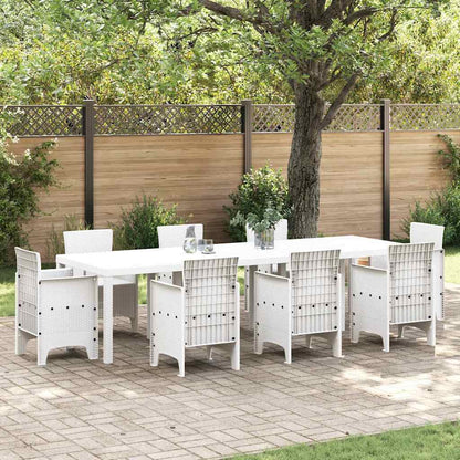 vidaXL Garden Table White 300 x 100 x 73 cm Poly Rattan 1
