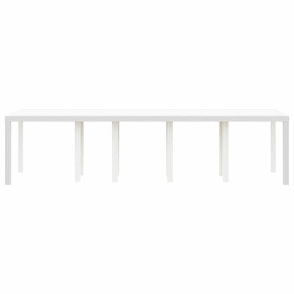 vidaXL Garden Table White 300 x 100 x 73 cm Poly Rattan 4