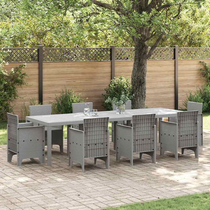 vidaXL Garden Table Light Grey 300 x 100 x 73 cm Poly Rattan 1